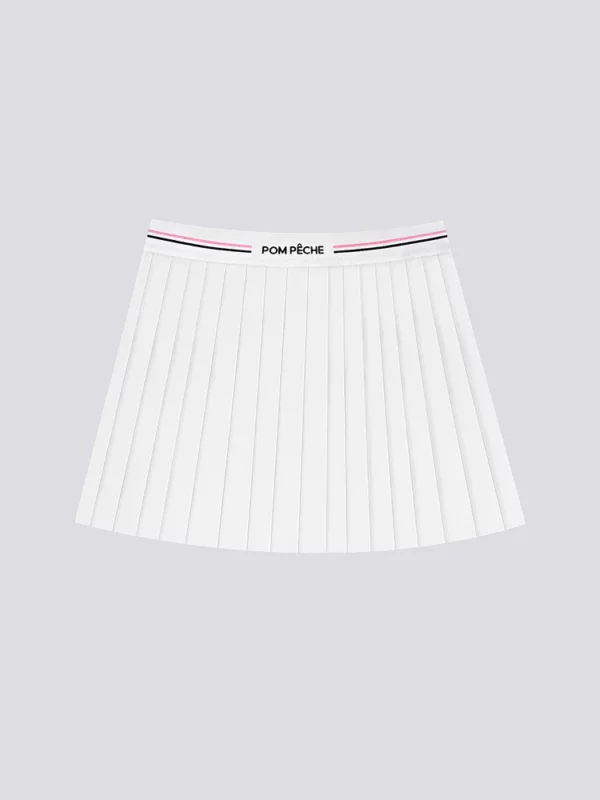 Emily 2-in-1 White Pleated Tennis Skirt