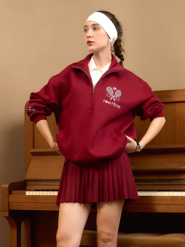 Rudo Unisex Burgundy Red Hoodie